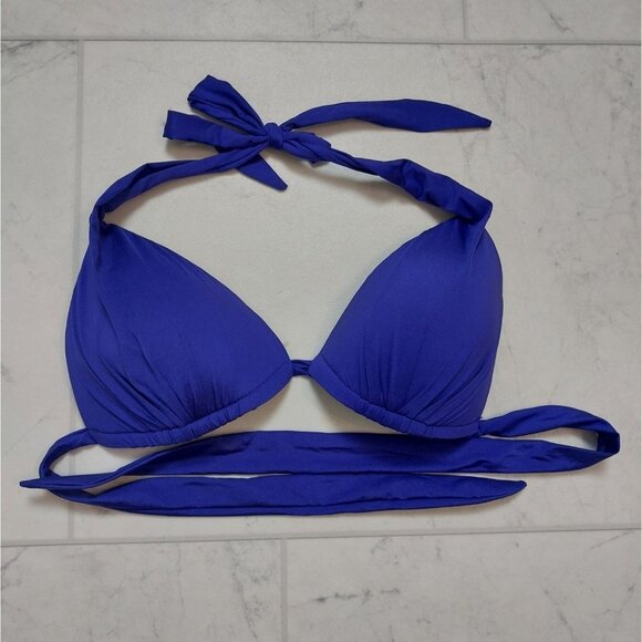 Beach Joy Blue/Purple Bikini Top Sz M - Picture 1 of 3